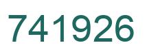 Number 741926 green image