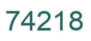 Number 74218 green image