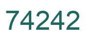 Zahl 74242 grün bild