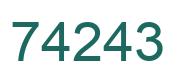 Zahl 74243 grün bild