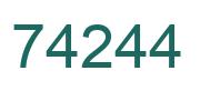 Zahl 74244 grün bild