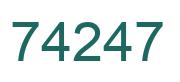 Zahl 74247 grün bild