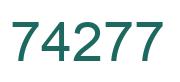 Zahl 74277 grün bild
