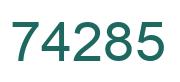 Number 74285 green image