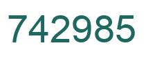 Number 742985 green image