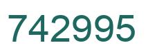 Number 742995 green image
