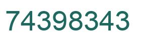 Número 74398343 imagen verde