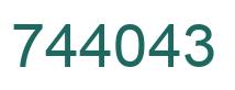 Number 744043 green image