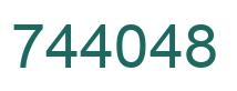 Number 744048 green image