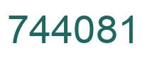Número 744081 imagen verde