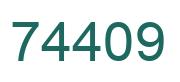 Number 74409 green image