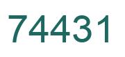 Number 74431 green image