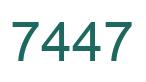 Number 7447 green image