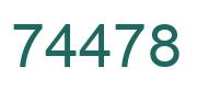 Number 74478 green image