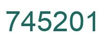 Number 745201 green image