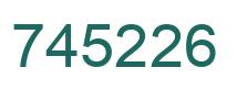 Number 745226 green image
