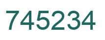 Number 745234 green image