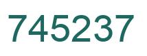 Number 745237 green image