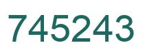 Number 745243 green image