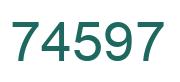 Number 74597 green image