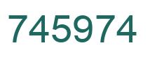 Number 745974 green image
