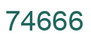 Number 74666 green image