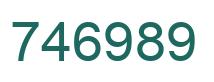Number 746989 green image