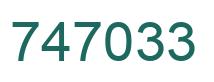 Number 747033 green image