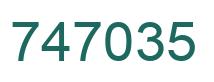 Number 747035 green image