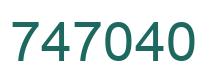Number 747040 green image