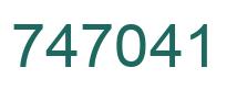 Number 747041 green image