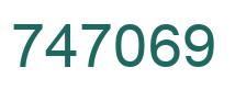Number 747069 green image