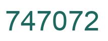 Number 747072 green image