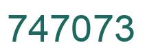 Number 747073 green image