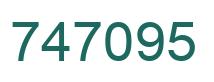 Number 747095 green image