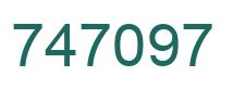 Number 747097 green image