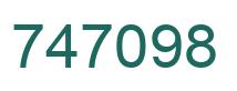 Number 747098 green image