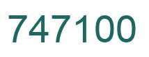 Number 747100 green image