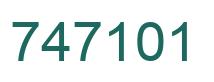 Number 747101 green image