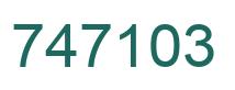Number 747103 green image