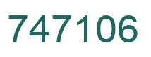 Number 747106 green image