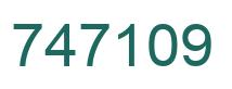 Number 747109 green image