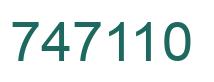 Number 747110 green image