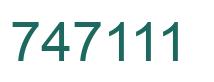 Number 747111 green image
