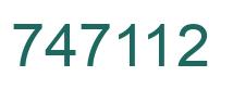Number 747112 green image