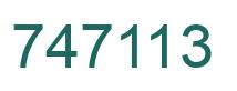 Number 747113 green image