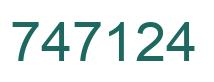 Number 747124 green image