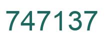 Number 747137 green image