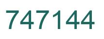 Number 747144 green image