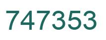 Number 747353 green image